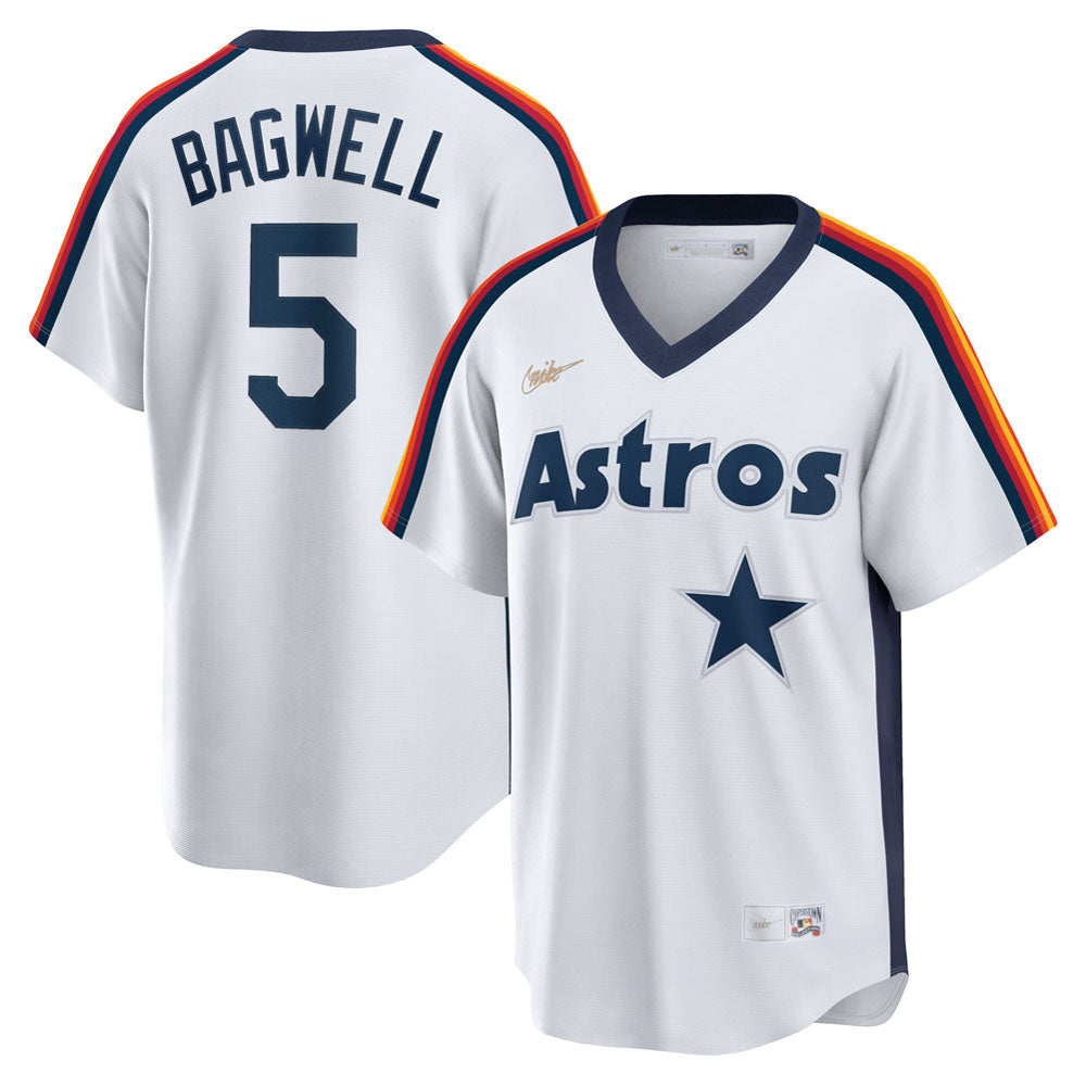 Men's Houston Astros Jeff Bagwell Home Cooperstown Collection Logo Player Jersey - White